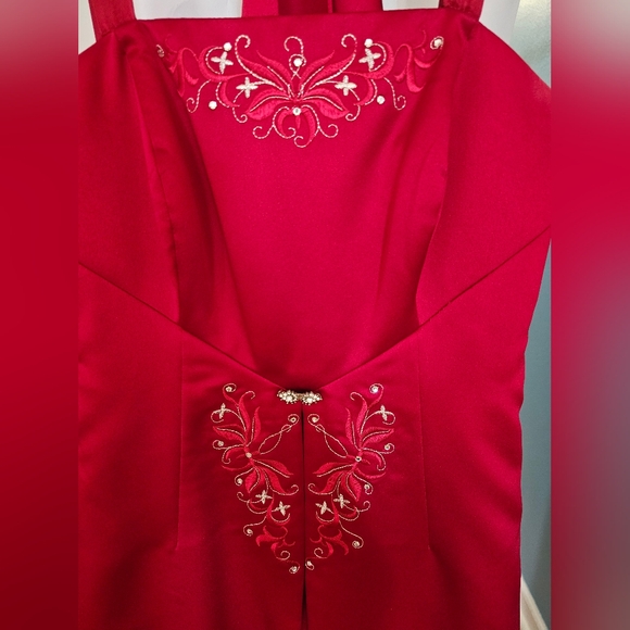 Red Prom Dress Michaelangelo size 4 - Picture 2 of 12